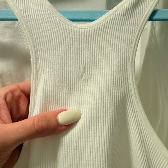 JoyLab White Ribbed Tank Top - Picture 6 of 6